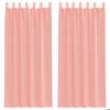 VidaXL Rideaux en voile avec boucles 2 pcs rose 140x225 cm, rideau en filet, rideau transparent, voile de fenêtre, 4102288