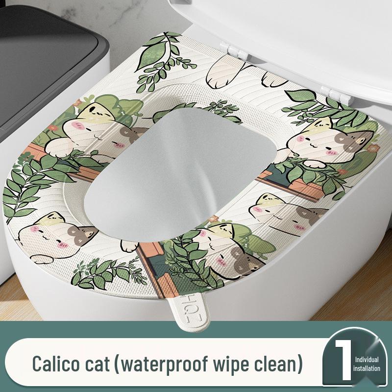 Cute Waterproof EVA Toilet Seat Cushion, Universal Washable Foam Ring for All Seasons