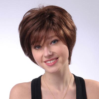 Zhenshin Ledi Korotkij Parik Chelovecheskih Volos Polnyj Pushistye Pariki Naturalnye Dlya Povsednevnoj Raboty Kosplej Kostyum Kupit Po Nizkim Cenam V Internet Magazine Joom