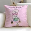 cartoon character Esther Bunny Pink Cushion Cover Soft & Easy-Wash Pillow Case – Versatile for Couch, Bed, Travel and Office