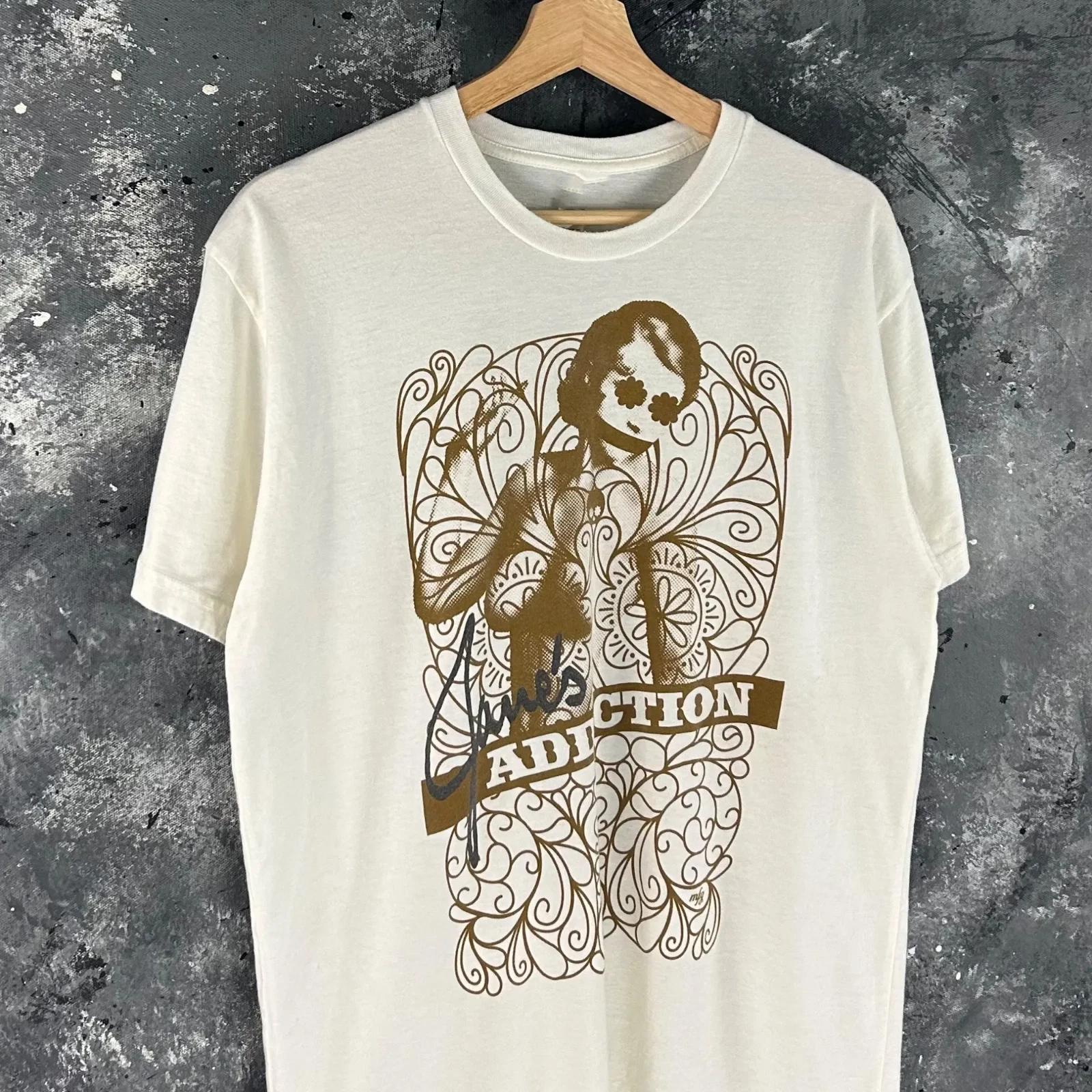 Men s and Women s T-shirts NEW Jane s Addiction Band Tour Concert Cotton White S-5XL XS