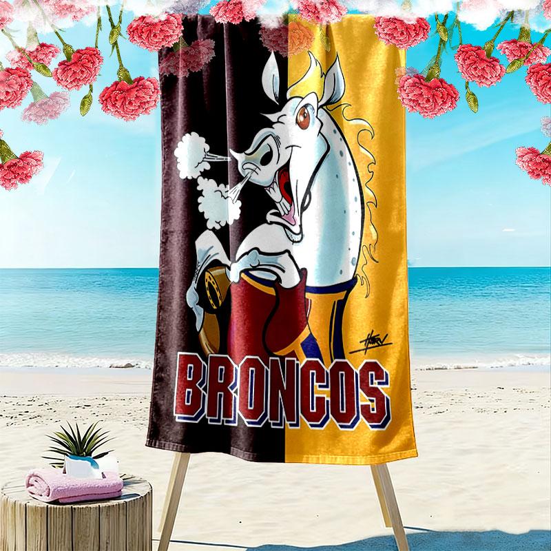 Brisbane Bold Print Beach Towel, Large Soft Quick Dry Towel for Beach Camping Swimming
