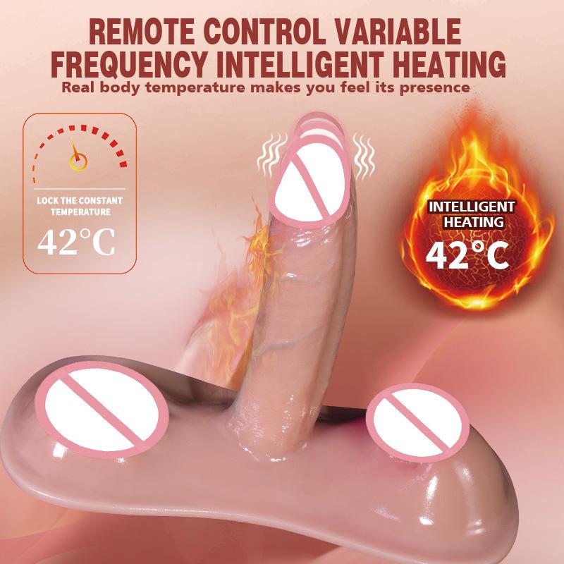 Retractable Vibrating Heating Wearable Female Masturbator