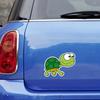 Cartoon tortoise car stickers are used for car rear window and bumper waterproof stickers home door and window wall background HE89