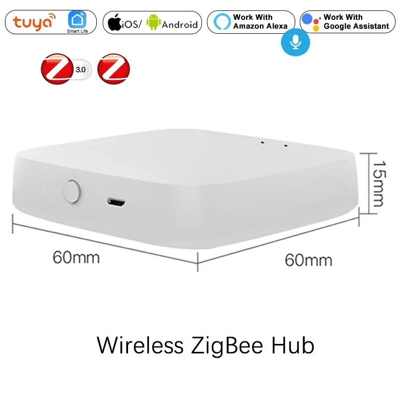 

Tuya Smart Zigbee Gateway Hub Wifi Smart Home Bridge Smart Life Wireless Remote Voice Controller Work with Alexa Google Home no Adapter