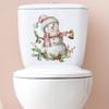 Fun-m216 Christmas Snowman Bell Bathroom Toilet Toilet with Home Decoration Stickers