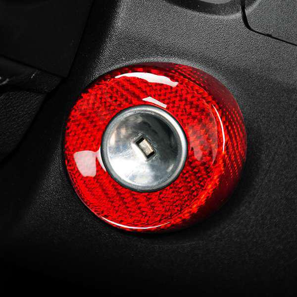 

Carbon Fiber Red Car Start Key Frame for Chevrolet None