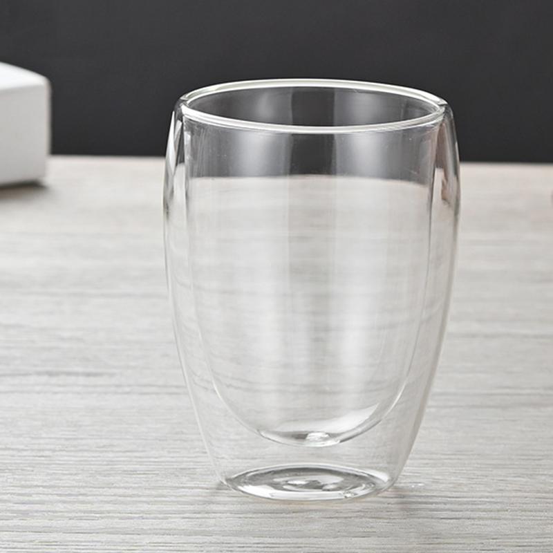 320ml Foreign Wine Glass Modern Drinking Utensils Insulated Beverage Cup Double Layer Glass Juice Coffee Latte Cold Drink Cups