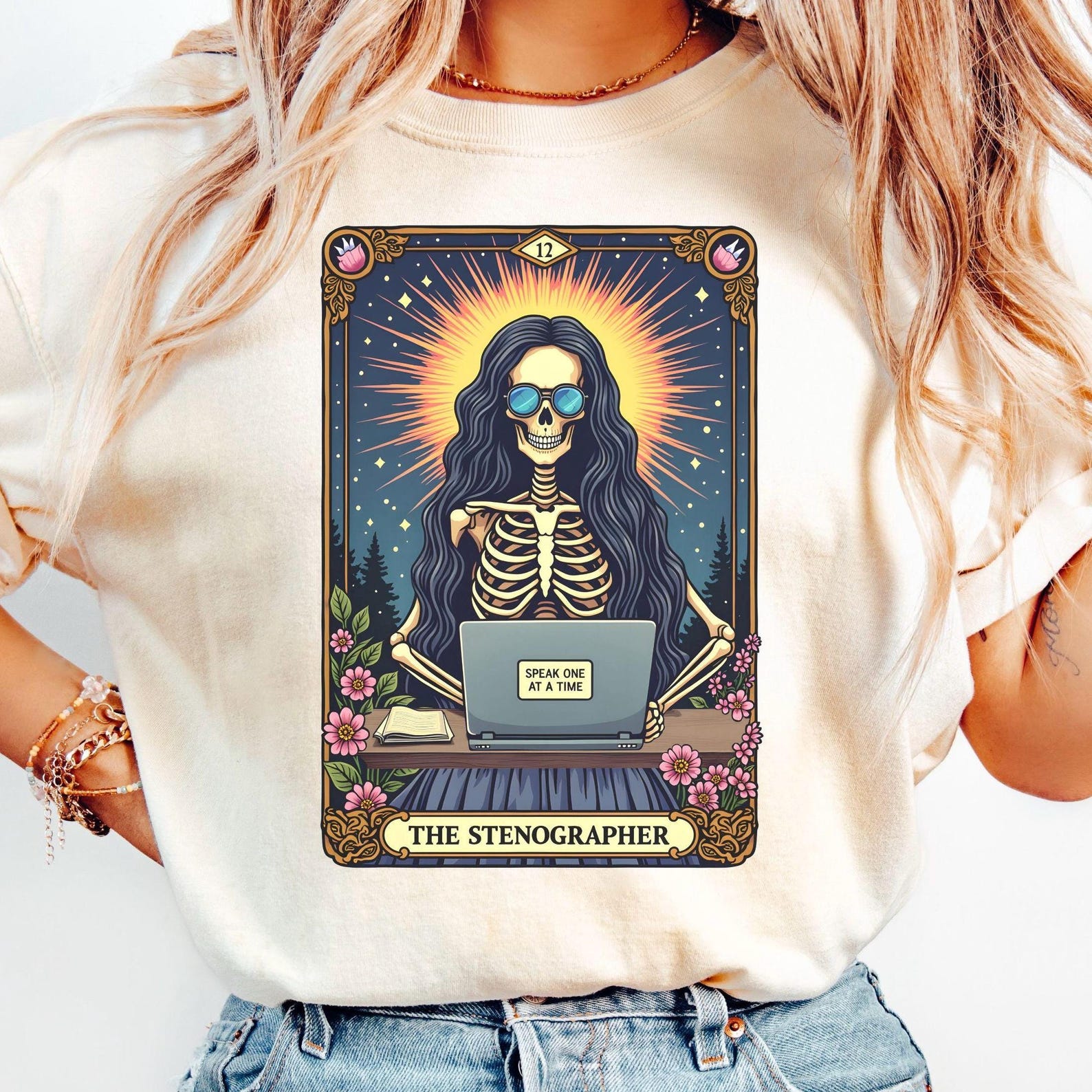 Court Reporter Shirt, Stenographer Shirt, Stenographer Tarot Card Shirt, CSR T-shirt, Gift for Court Reporter, New Court Reporter Tee M