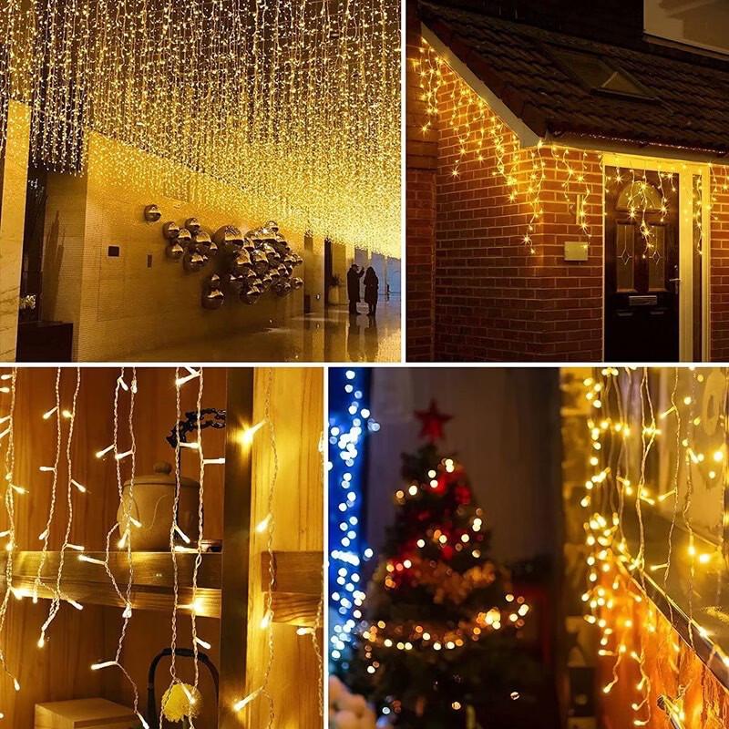 OEING Solar Icicle String Lights