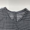Haat HA63FT582 Gray X Black Border Sheer Dress Dress 2 Black Grey StripesUsed