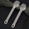 Titanium Spoon Lightweight Dinner Spoon Cutlery Flatware for Home Outdoor Camping Hiking Backpacking Picnic