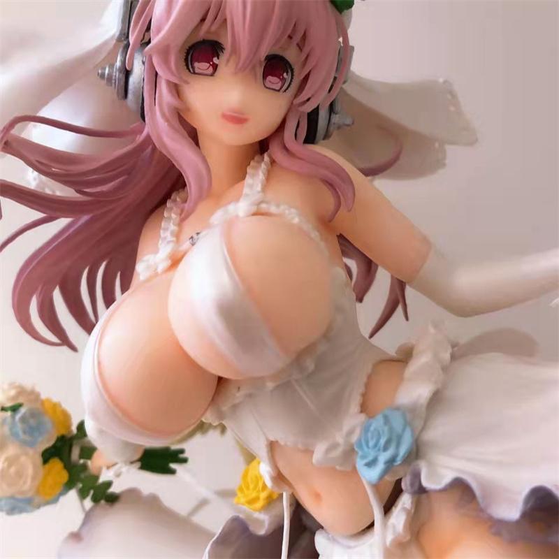 30 CM Aniem Super SONICO Luxury wedding dress ver sexy Girls Action figure Model Toy Decorative Gift