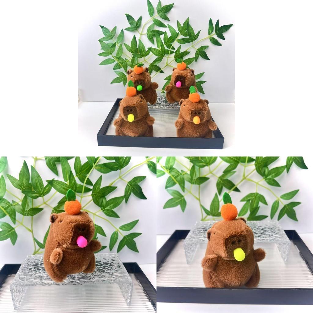 Bubble Capybara Colorful Plush Keychain Stuffed Animal Doll Decoration Pendant