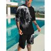 Casual Sports Suit Breathable Outdoor Casual Men's T-shirt and Shorts Suit Summer 3D Printing Suit for Adult Men