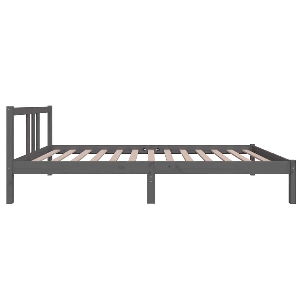 Solid Wood Bed Gray 100 x 200 cm