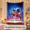 Custom Personalized Tapestry,Miraculous Ladybug Print Custom Name Text Wall Art Hanging for Bedroom
