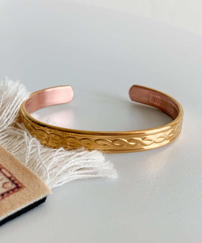 Sabona London G5 Gold-Plated Tudor Copper Bangle