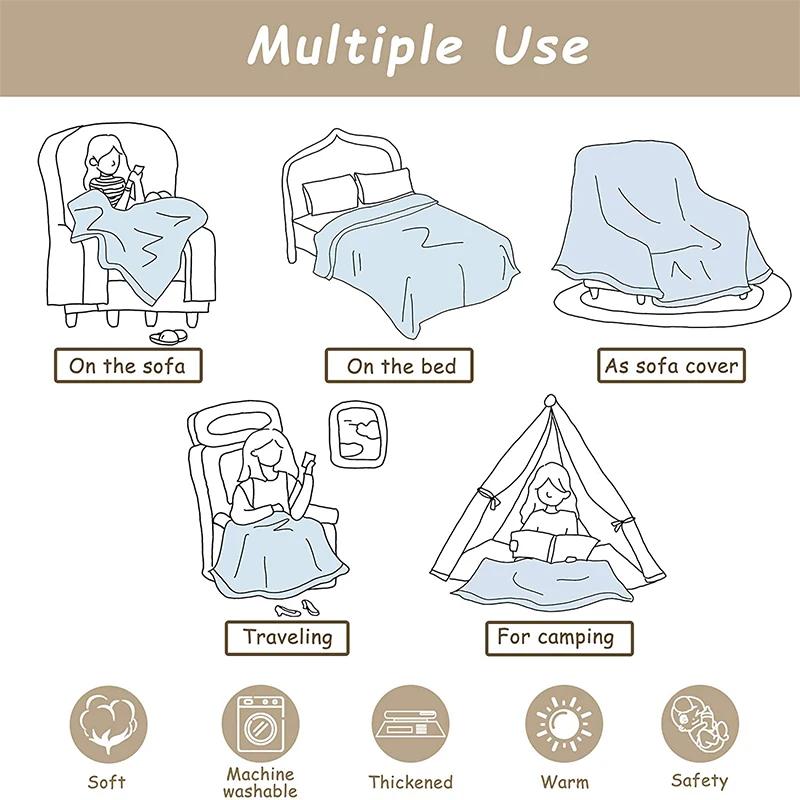 Bed Blanket Sofa King Size A-Lana Del A-Reys Warm Fleece Camping Custom Nap Fluffy Soft Blankets for Winter Microfiber Bedding