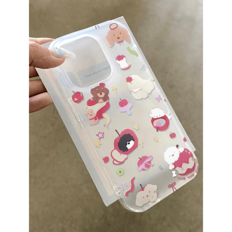 Apple Dog Frosted Fun Soft Case for iPhone 13/14/15/16/17 Pro Max