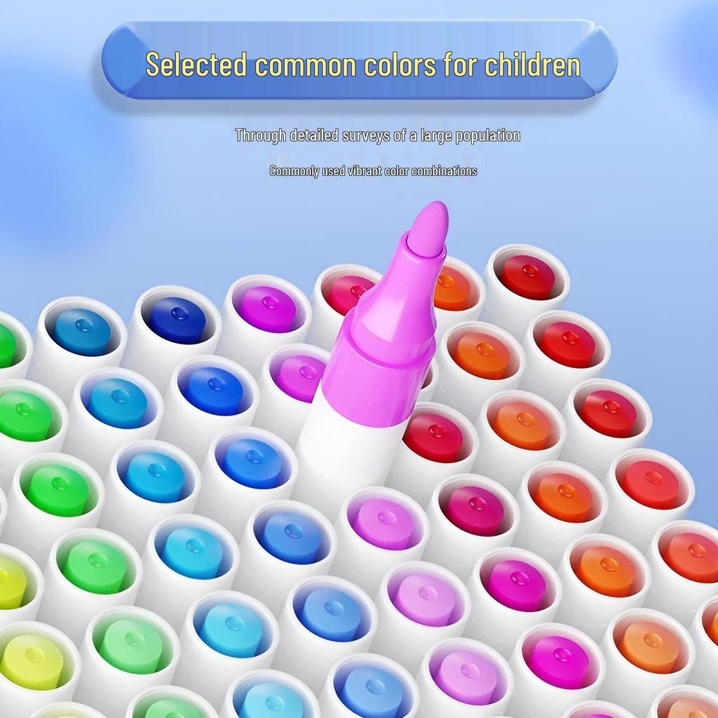 True Color Stackable Acrylic Markers - Non-Bleeding Watercolor Pens for Students and Kids