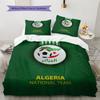 Algerien Nationalmannschaft Muster Bettwäsche Bettdecken-Set Heimdekoration Geschenk (1 Bettbezug + 2 Kissenbezüge (ohne Füllung))
