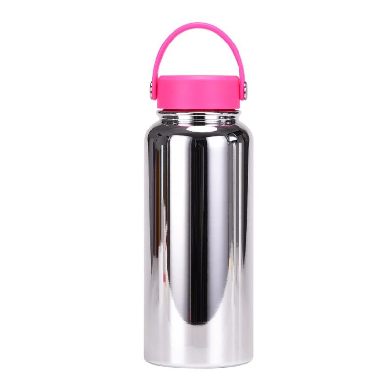 1L Stainless Steel Vacuum Insulated Water Bottle With Wide Mouth Portable Outdoor Sports Travel