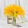 7 Forks Artificial Wheat Ears Rice Plant Bouquet Yellow Flower Fake Plants  Autumn Decor