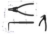 Specialized Long-jaw Pliers for Circlips 8" External Curved Waryński
