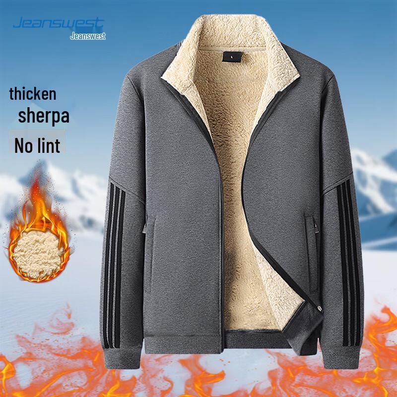 

JEANSWEST Men s Lamb Fleece Lined Jacket XL