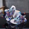 New Luminous Rotating Button Beach Toe Boys Cartoon Breathable Soft Bottom Sandals