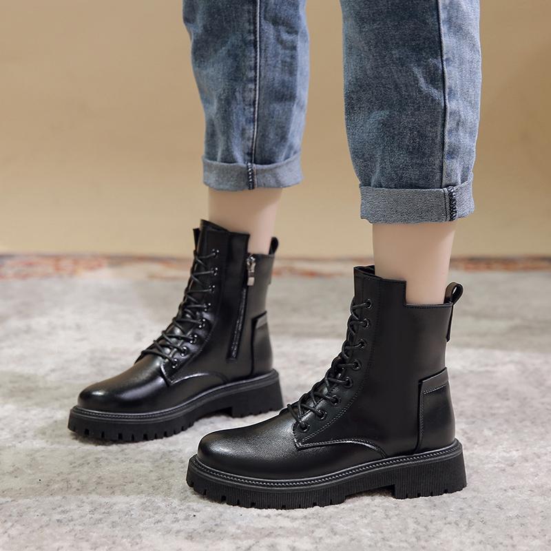 Botas de moda para damas Botas cortas de cuero Botines de moda Botas Martin  de alta gama comprar a buen precio — entrega gratuita, reseñas reales con  fotos — Joom