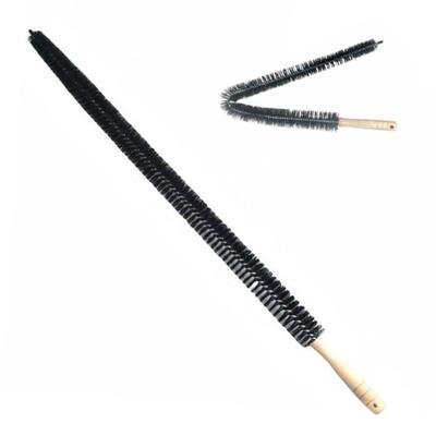 Cleaning Brush 360-Degree Flexible Bendable Design PP Bristles Ergonomic Grip Cleaning Brush with Wooden Handle