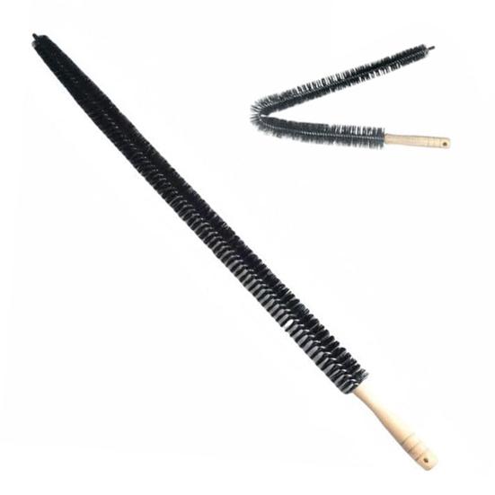 Temizleme Fırçası 360 Derece Esnek Bükülebilir Tasarım PP Kıllar Ergonomik Tutamak Ahşap Saplı Temizleme Fırçası Toz Alma Aleti