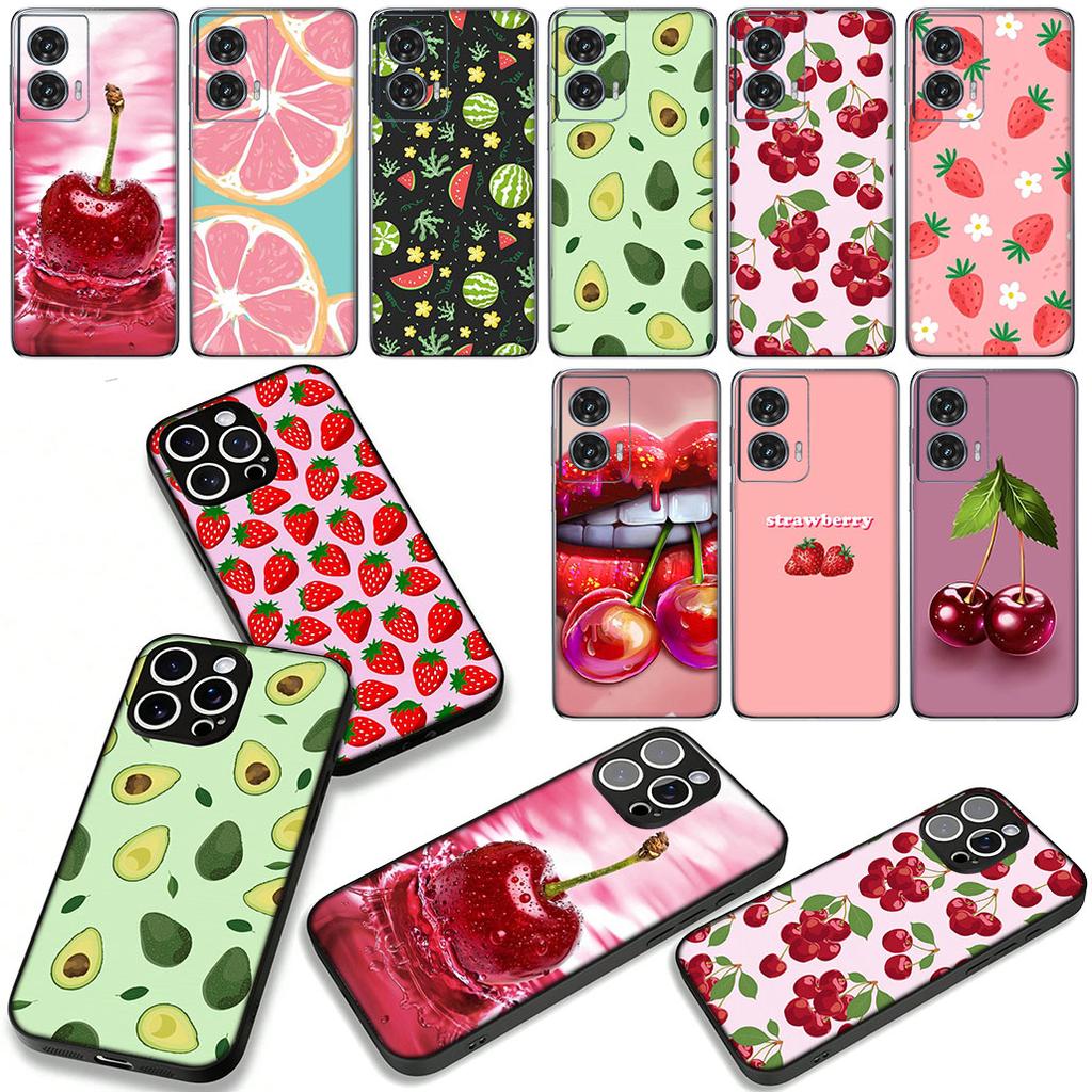 Cherry Strawberry Fruit Phone Cover Case for Xiaomi Redmi Note 14 12 13 ProPlus A3 Pro Plus 12C 13C 14C 5G 4G Casing
