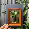 Realistic Window Views View Photography Prop, Paned Helper, Foldable Background Paper Frame Prop for Outdoor Pictures Travel Vacation Product Setup
