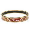 Used HERMES Bracelet Emaille PM Metal 22g Multicolor Gold Sailing Ship