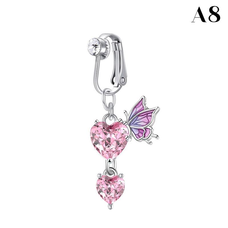 Кольцо для пупка из нержавеющей стали в форме крыльев в форме сердца — фото 7