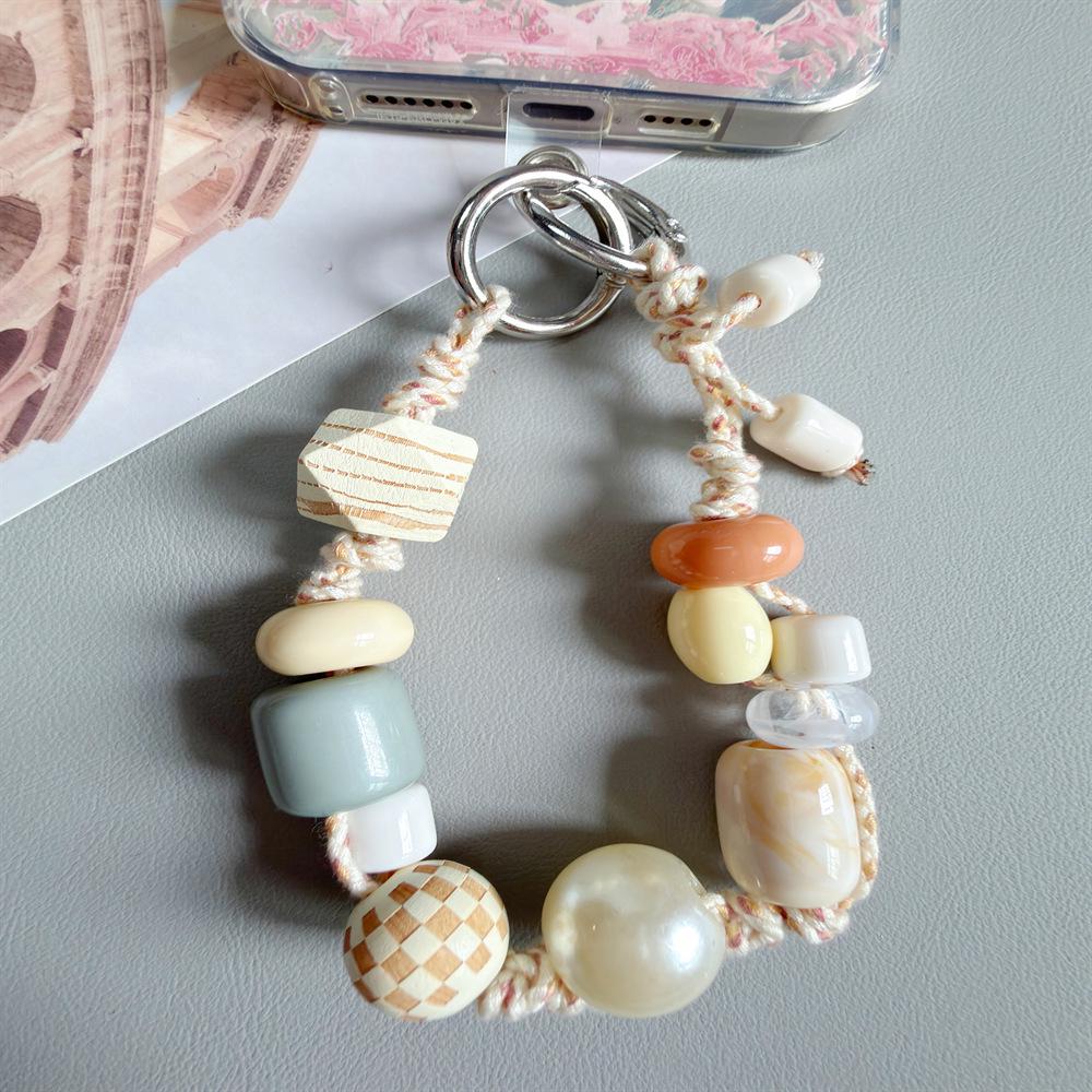 Irregular Shape Bead Phone Lanyard & Keychain Hanger for Bags and Backpacks