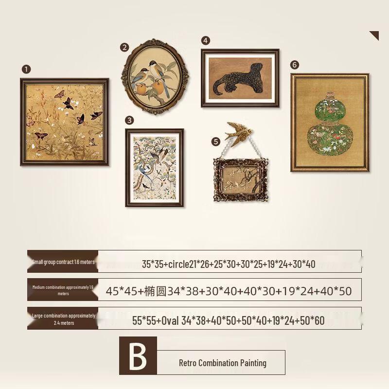 Французский винтажный набор декоративного холста для гостиной