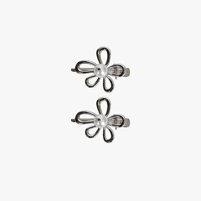 [2EA 1SET] FLORAL GLOW HAIRPIN_SILVER