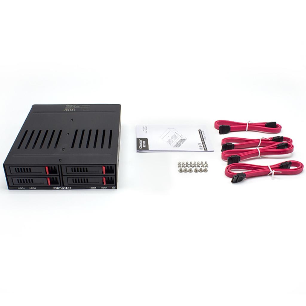 OImaster HE 2006 4 Slot Internal Hard Disk Rack Support Four 2.5 Inch SATA HDD SSD Easy Installation Plug and Play (Not
