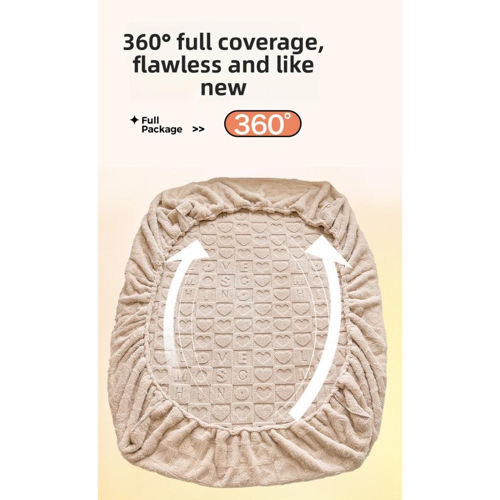 Geprägtes Dickes Bettlaken/Decke - Vier Jahreszeiten Universelle Dicke Warme Matratzenschutzhülle, Weiche Maschinenwaschbare Bettwäsche, (ohne Kissenbezug)