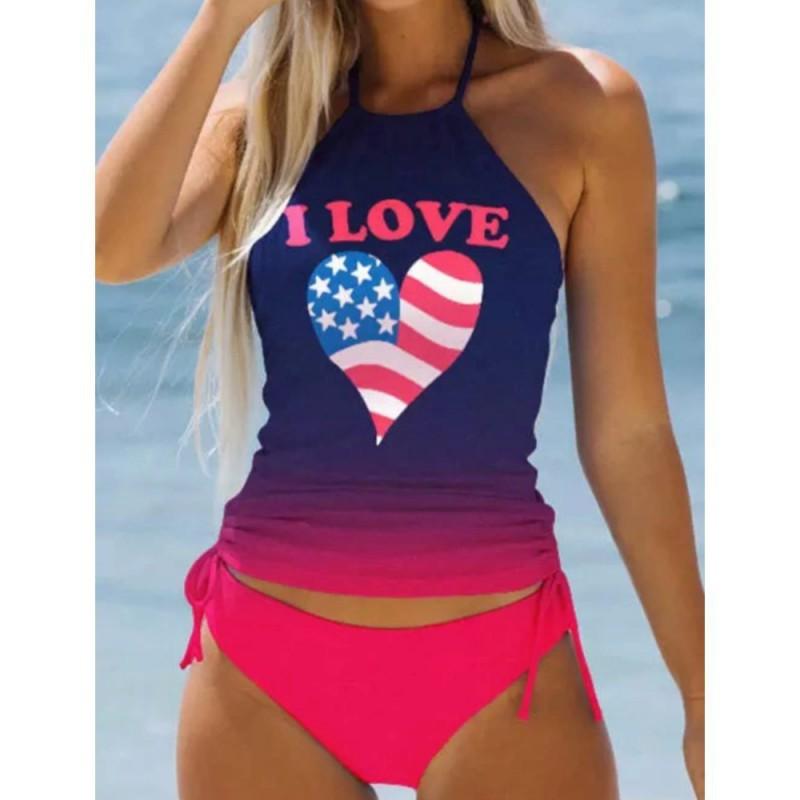 Quick-drying Split Swimsuit Women s Seaside Vacation Style Tight Triangle Bikini Sexy No L