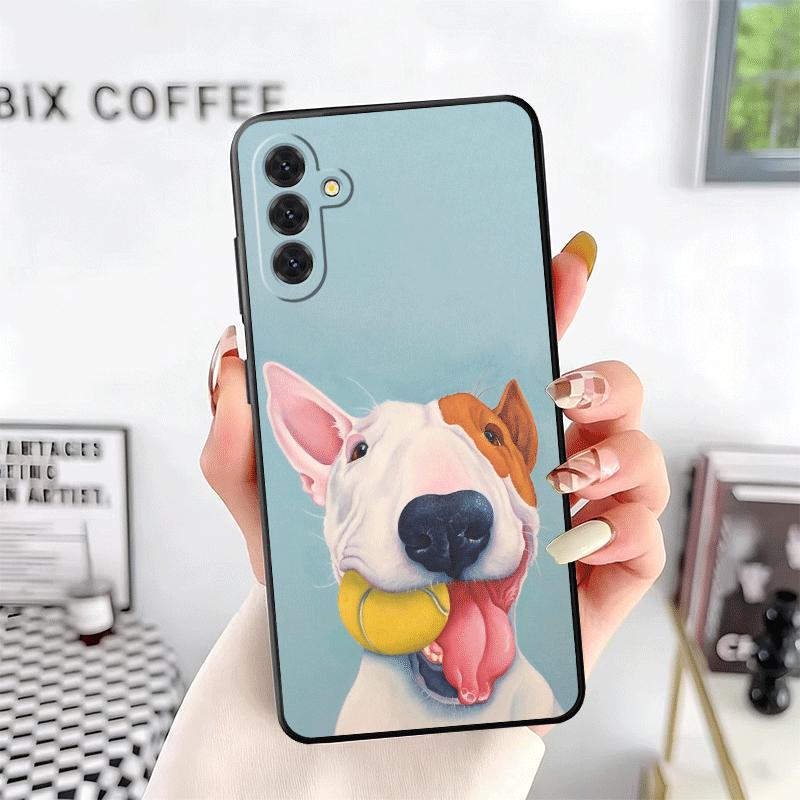 Bull Terrier Dog Cute Puppies Soft Phone Case for Samsung A17 A37 A57 A16 A26 A36 A56 A15 A25 A35 A55 A14 A24 A34 A54 A13 A23 A3