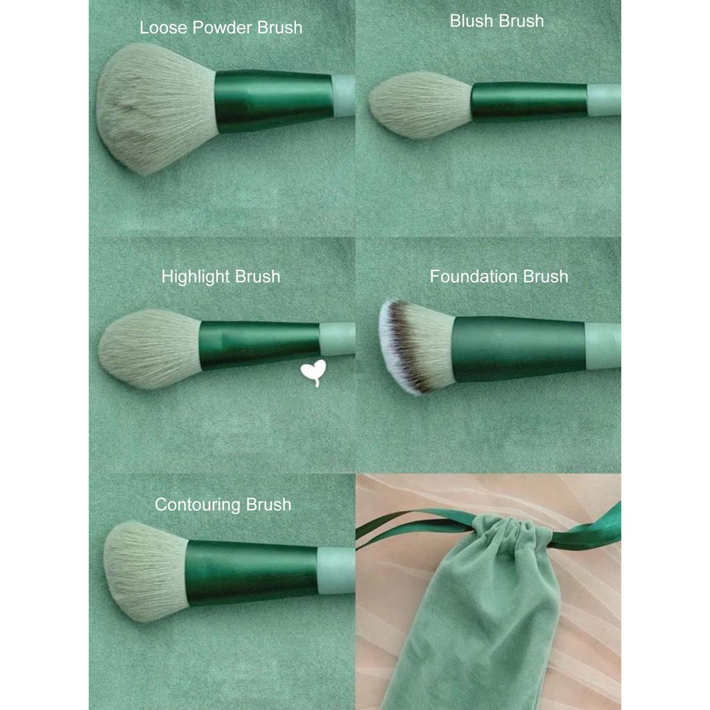 13PCS Makeup Brush Kit with Storage Bag For Foundation Loose Powder Blush Concealer Eyeshadow Eyebrow Cosmetics Brushes