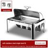 Gold-Plated Stainless Steel Buffet Warmer with Full Lid and Visible Insulation