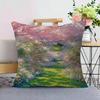 Famous Monet Modem Abstract Landscape Painting Personalized Picture Text Home Decorative Pillows Household Gifts 45x45cm
