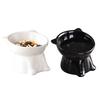 Large Capacity Plastic Bowl with Slanted Design - Wide Mouth Angled Food Dish for Cats