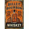 Vintage Bullet Bourbon Metallplåtskylt Retro Väggkonst Rustik Destilleriinredning